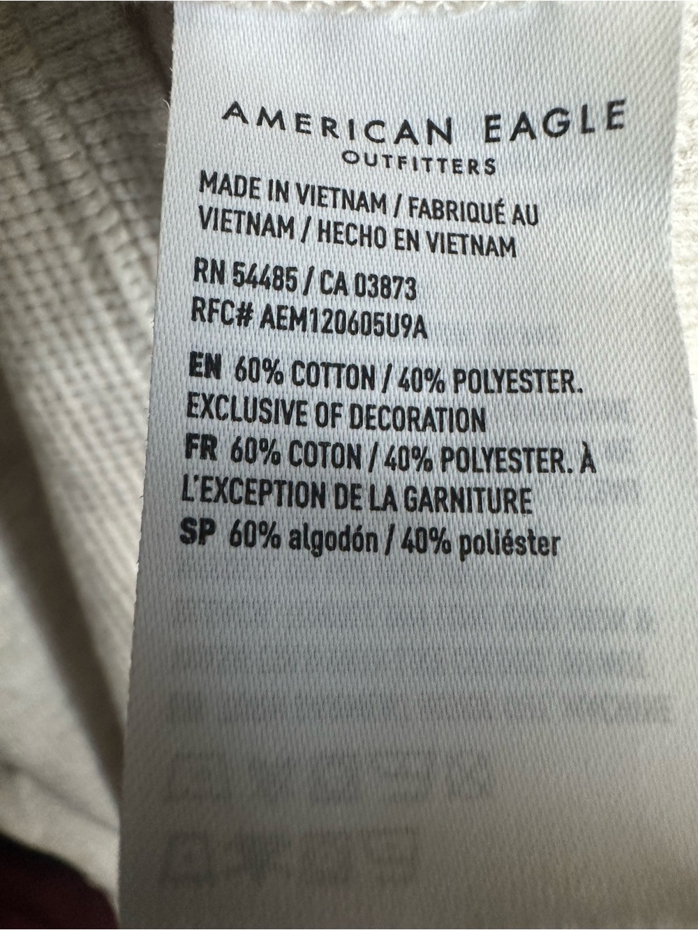 American Eagle Outfitters Cream and Burgundy Raglan and Grey waffle knit flannel - Picture 8 of 8